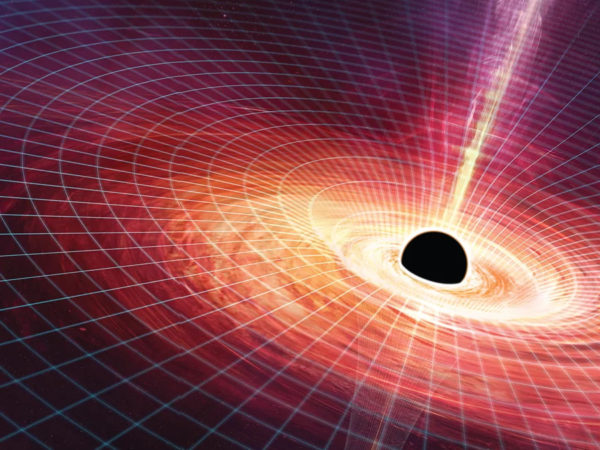 finding aliens by the black holes they make?