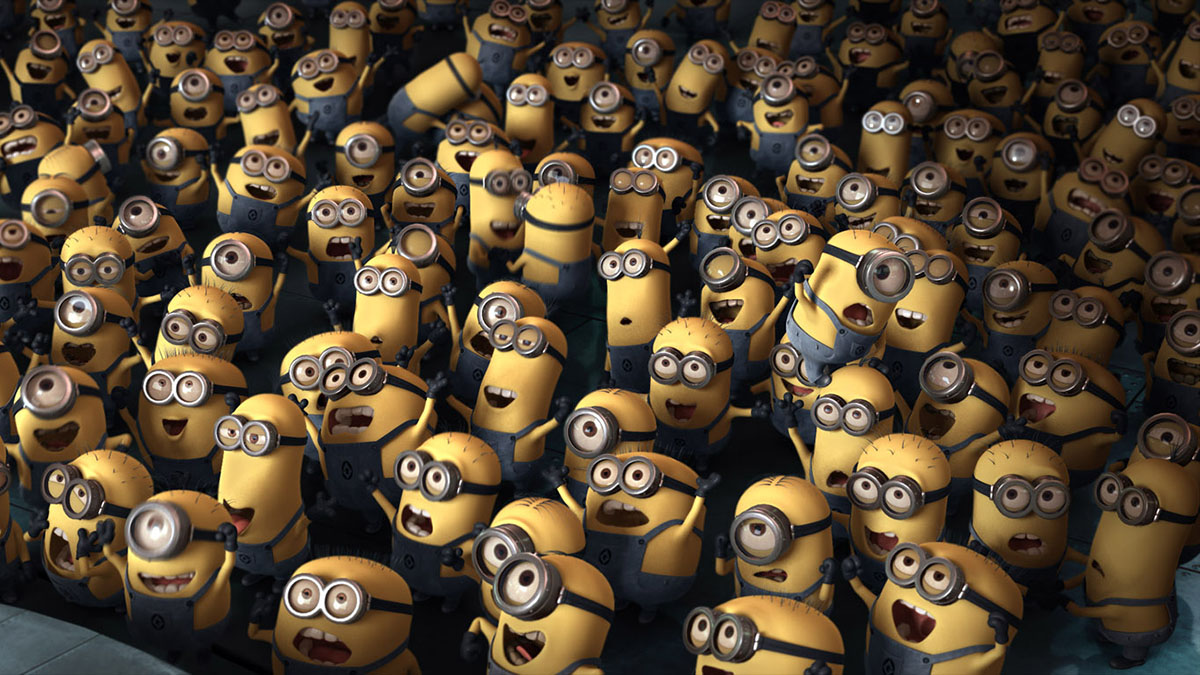 cheering minions