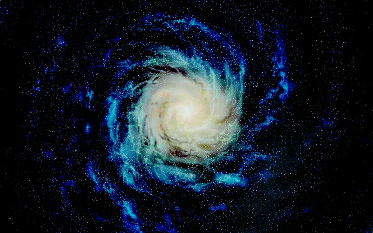 dusty false color galaxy