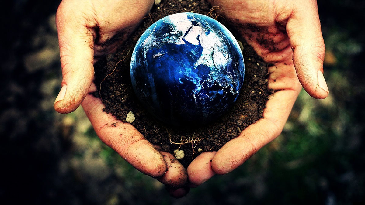 earth in hands