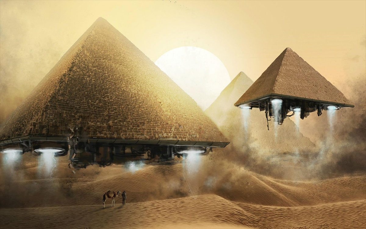flying pyramids