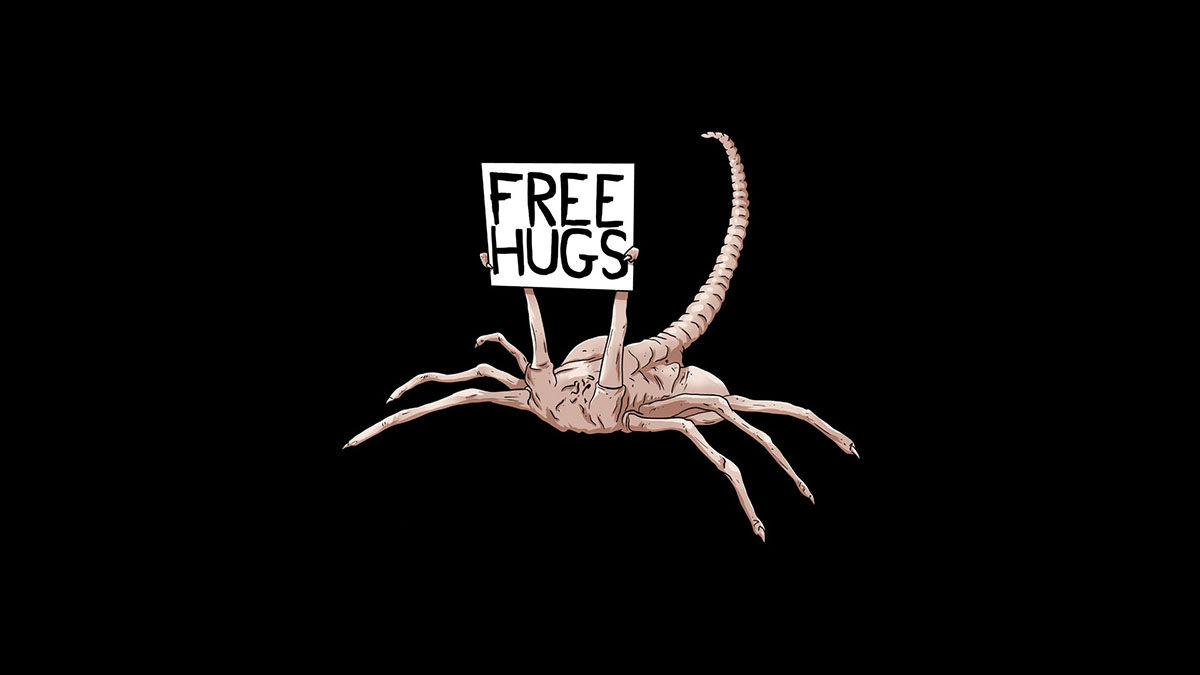 free hugs juvenile xenomorph