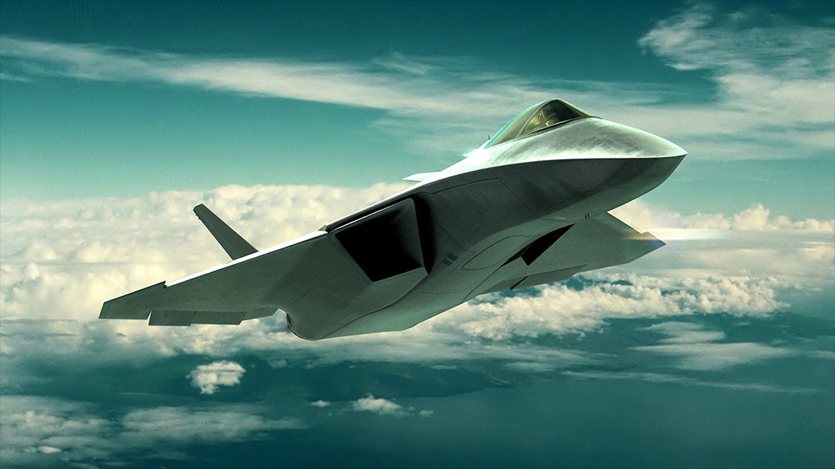 futuristic fighter jet