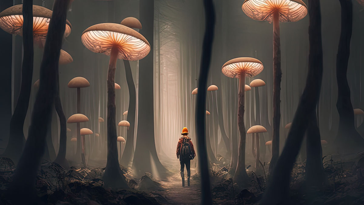 giant mushroom forest