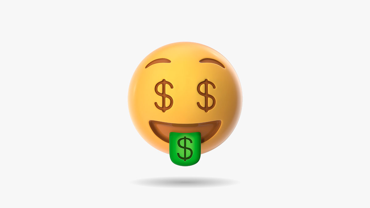 greedy money emoji