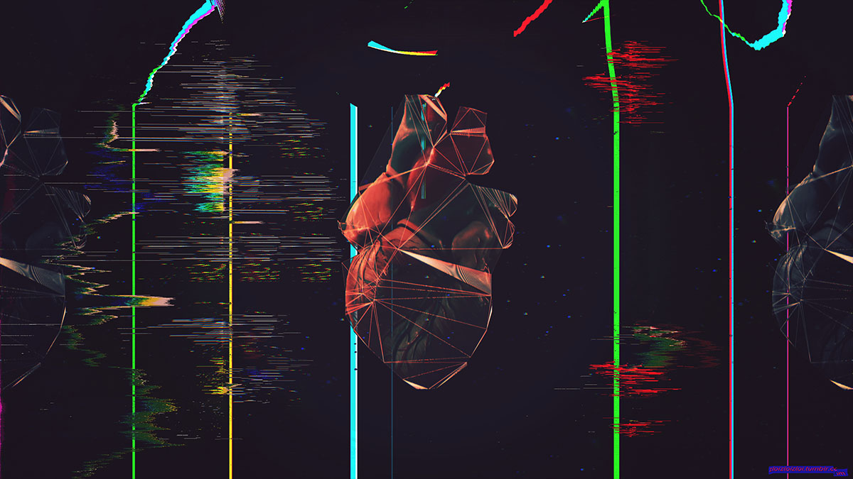 heart simulation glitch low poly