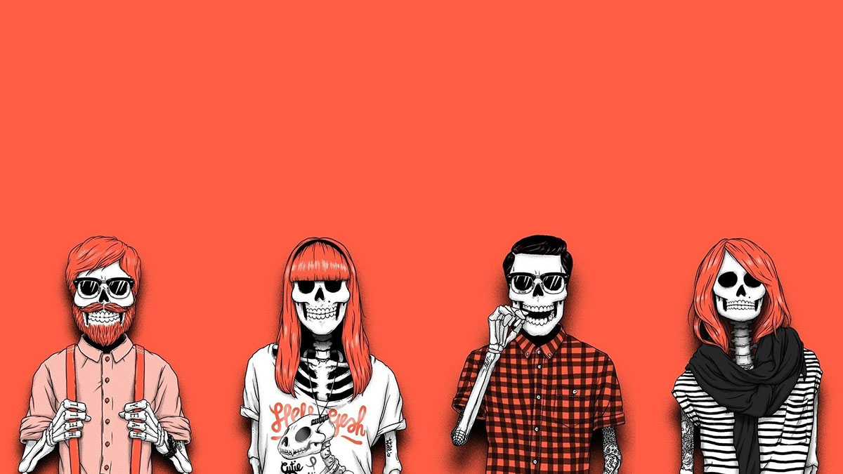 hipster skeletons