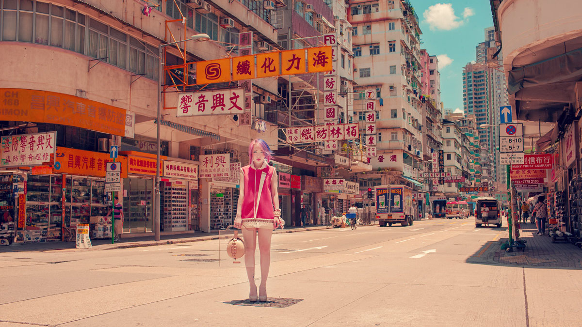 hong kong neon girl