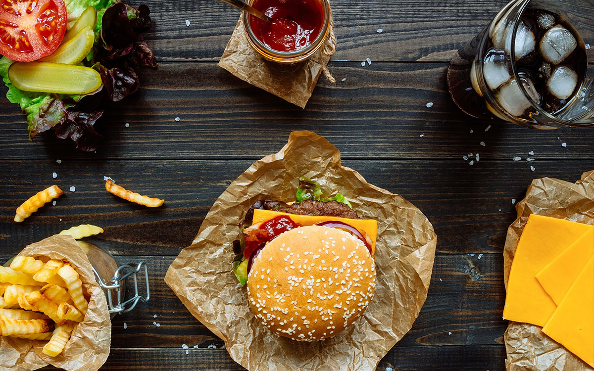 junk food burger spread