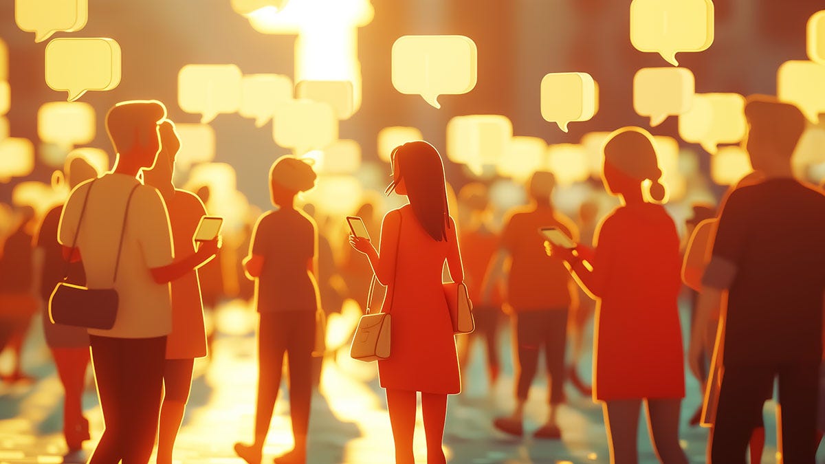 lost in social media in public