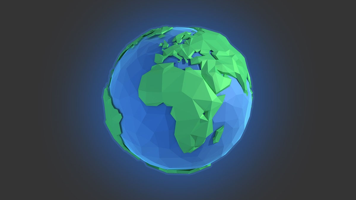 low poly earth