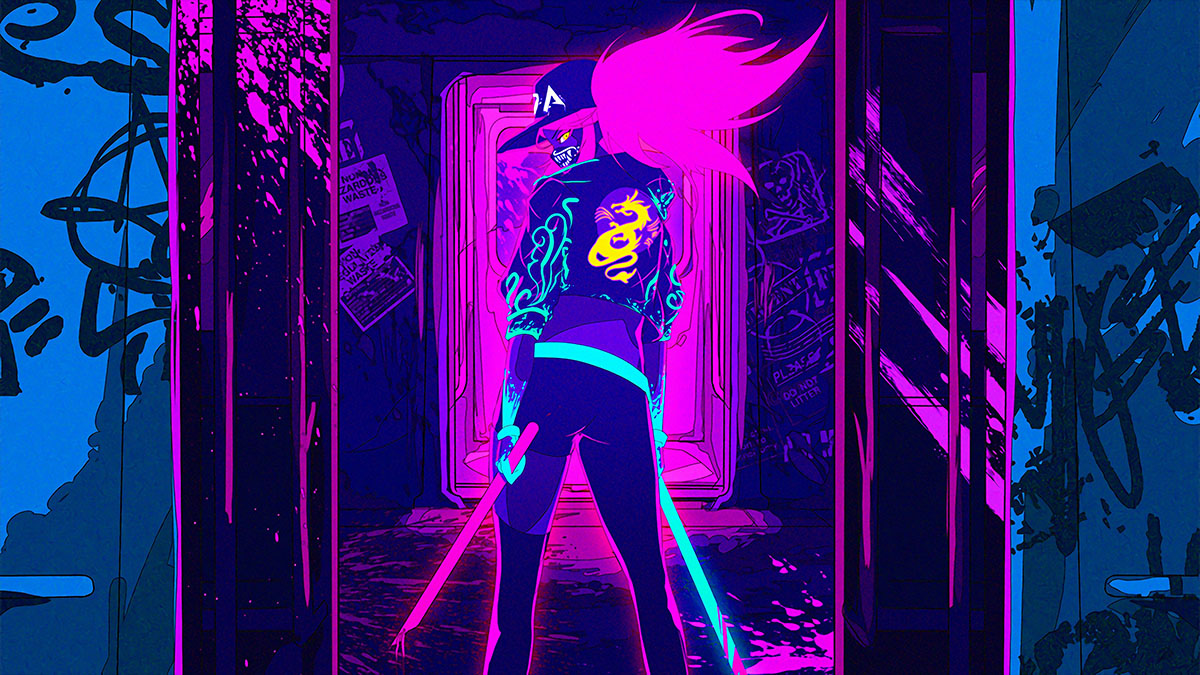 neon punk grafitti