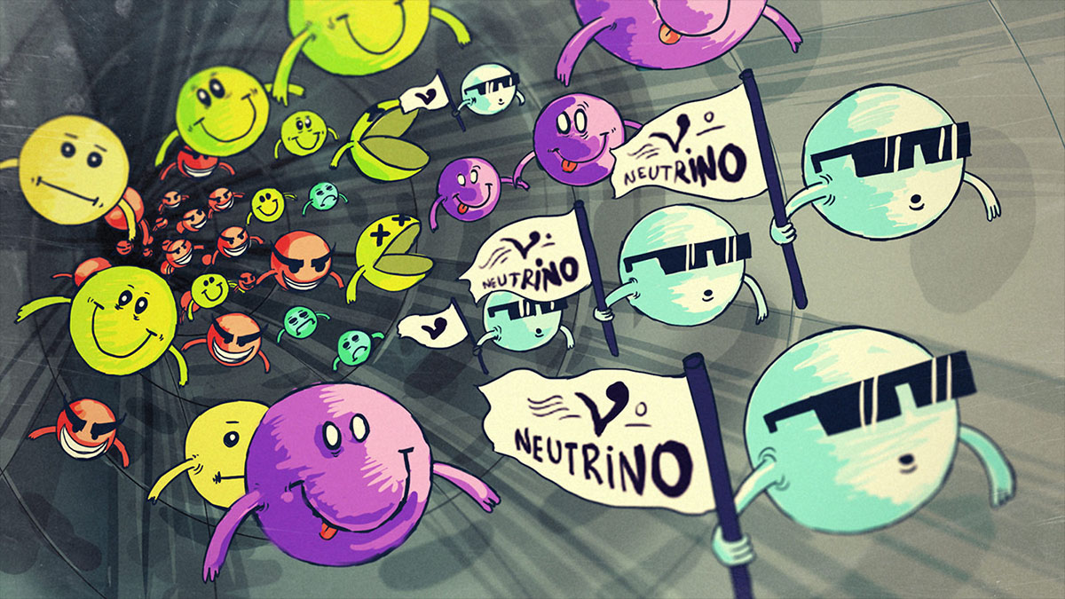 neutrino cartoon