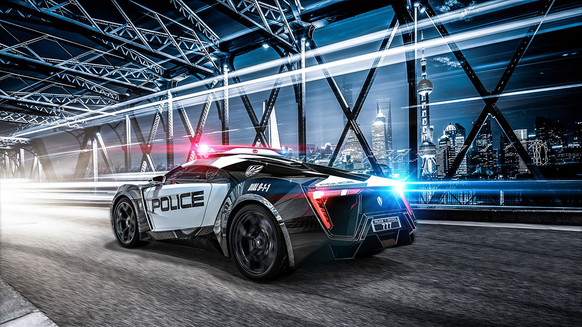 police supercars racing