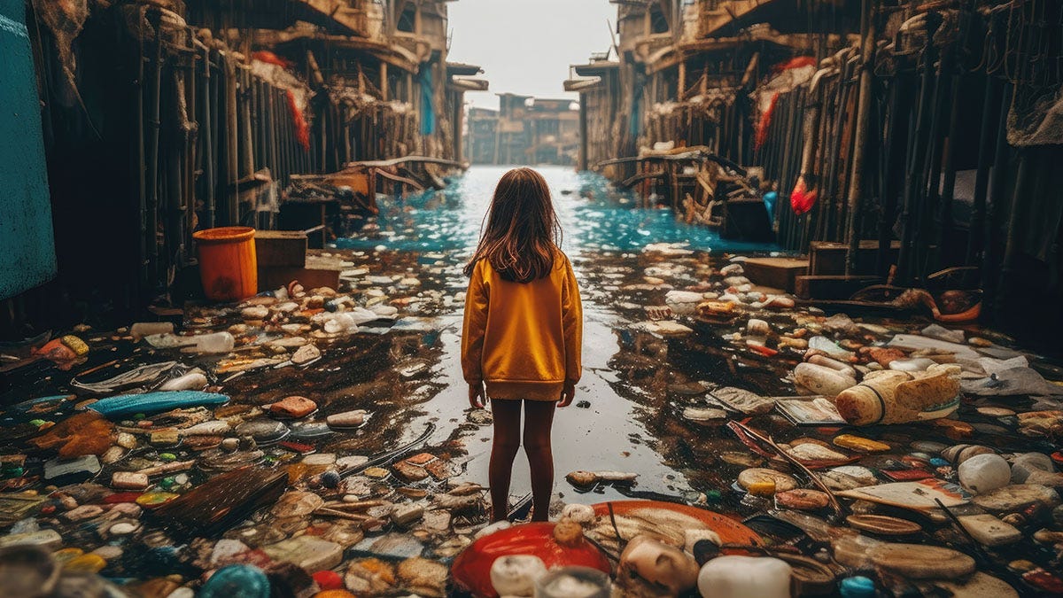 polluted slum