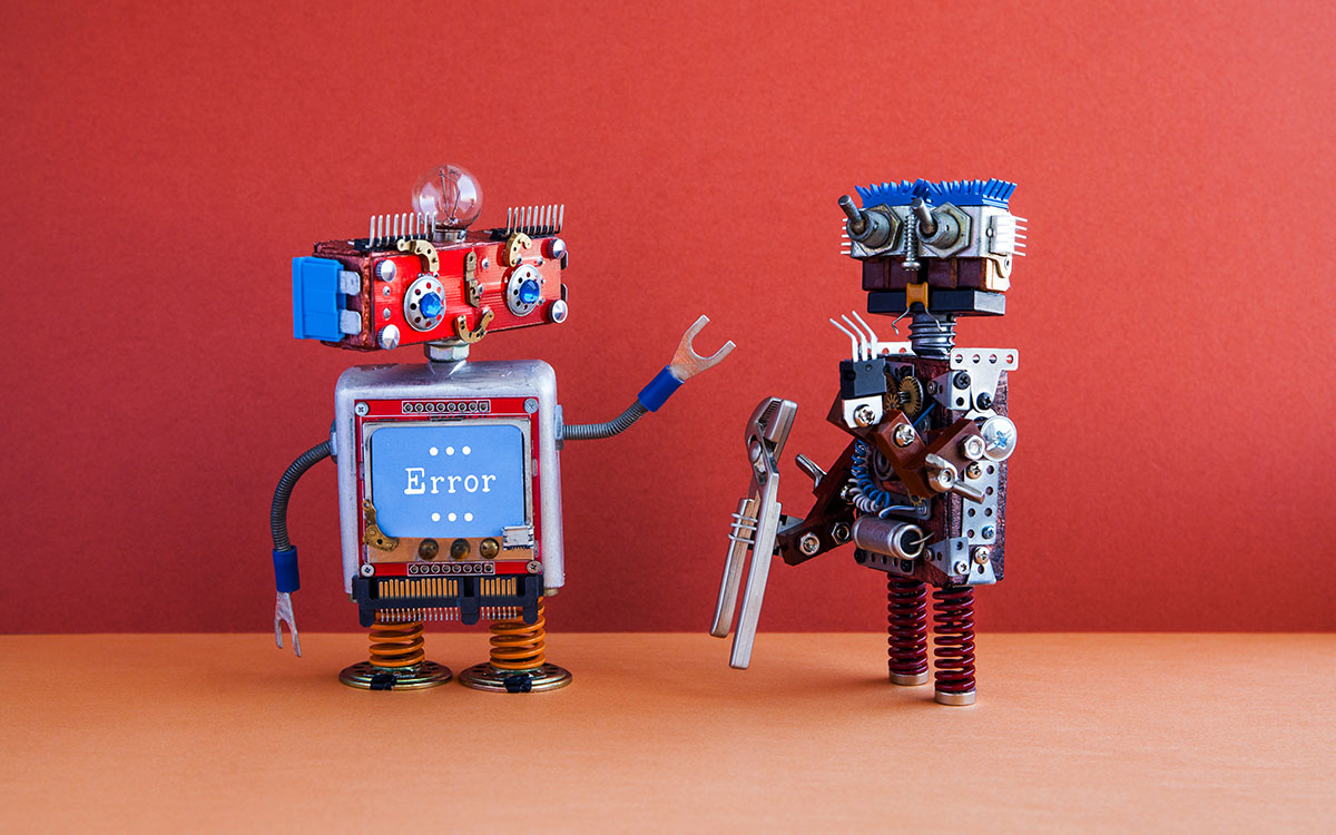 robot throwing error