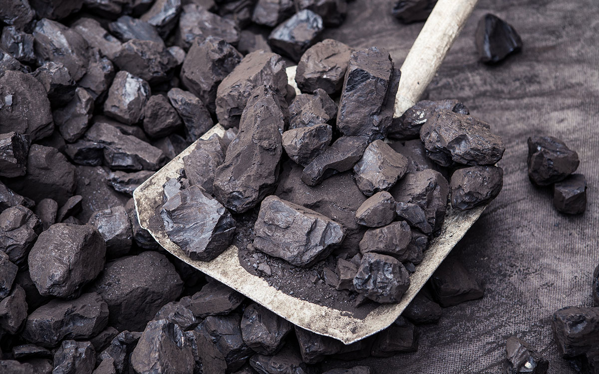 shovel full of coal