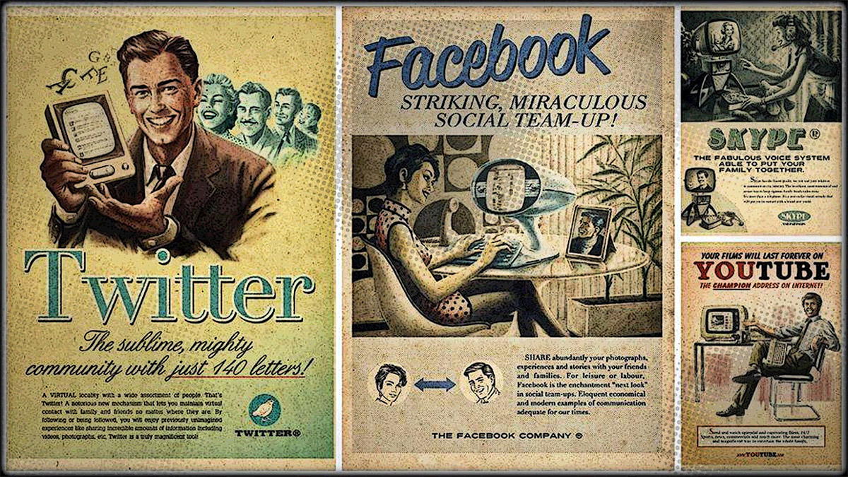 social media vintage ads