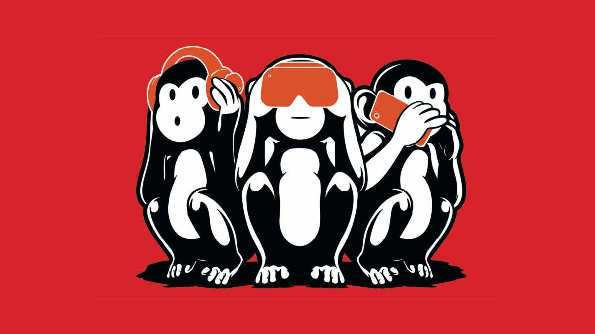 three monkeys vector